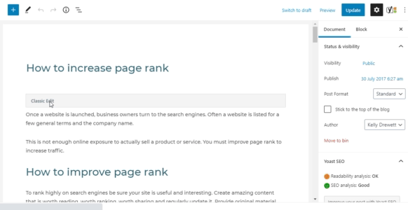 Convert to WordPress Blocks