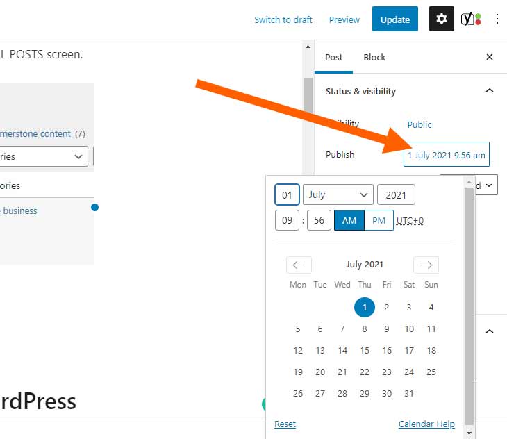 Change the Date on a WordPress Blog Post